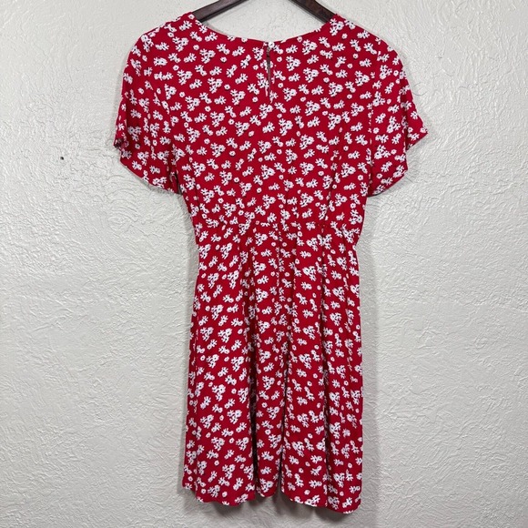 Trad Wife Style Dress S Wrap Ditsy Floral 50s Pin Up Rockabilly Peasant Festival - Picture 7 of 12